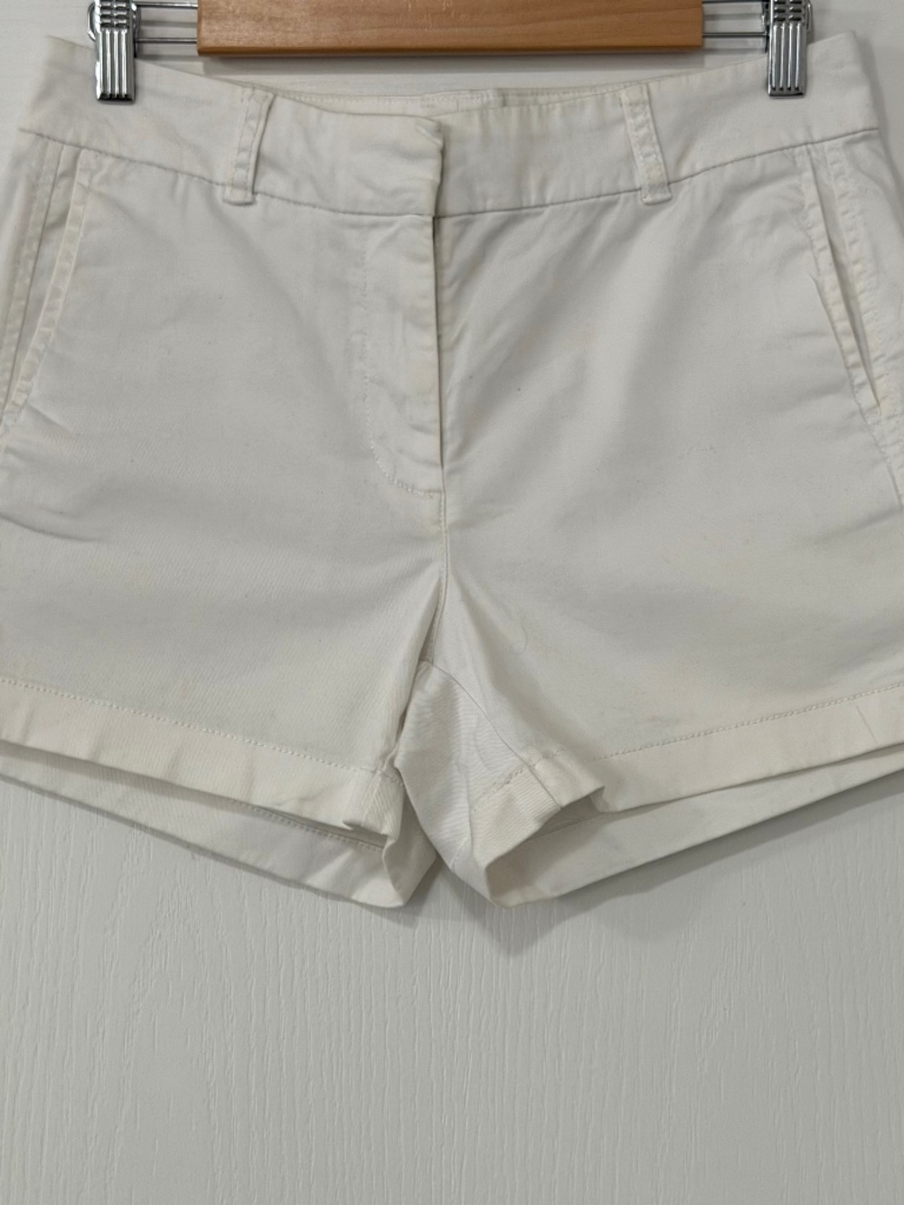J. Crew Classic White Chino Shorts-Size 4